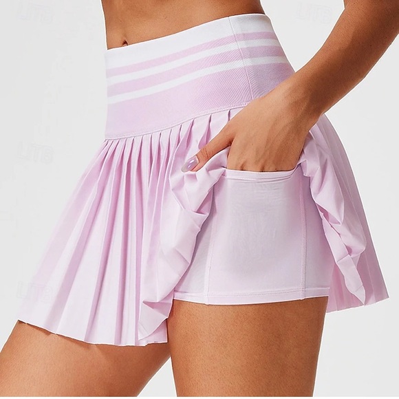 NWT Thrive Societe Seamless Waistband Pleated Tennis Skort Size L - Picture 4 of 8